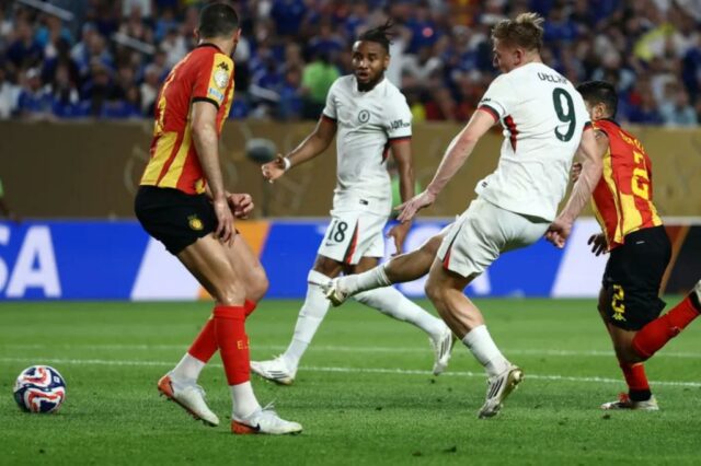 Liam Delap (9) pontuações durante a vitória do Chelsea 3: 0 sobre Esperance na Copa do Mundo do Clube da FIFA 24 de junho de 2025.