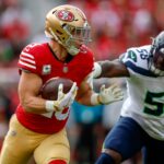 O Christian McCafrey, de San Francisco 49ers, fala durante uma conferência de imprensa em Santa Clara, Califórnia, na quarta -feira, 11 de junho de 2025 (Dai Sugano/Bay Area News Group)