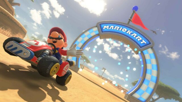 Uma corrida no mundo de Mario Kart