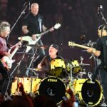 O principal guitarrista do Metallica, Kirk Hammett, aparece no domingo, 22 de junho de 2025, no estádio Levi's em Santa Clara, Califórnia, (Chris Riley/Times-Herald)