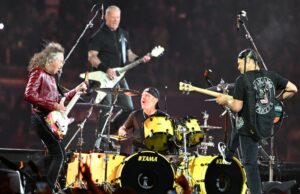 Classificação: o Metallica oferece uma surpresa inesquecível na noite 2 no Levi’s O principal guitarrista do Metallica, Kirk Hammett, aparece no domingo, 22 de junho de 2025, no estádio Levi's em Santa Clara, Califórnia, (Chris Riley/Times-Herald)