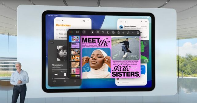 Com a janela completa, a Apple finalmente transformou o iPad em um computador | Visualização da janela na palestra da Apple