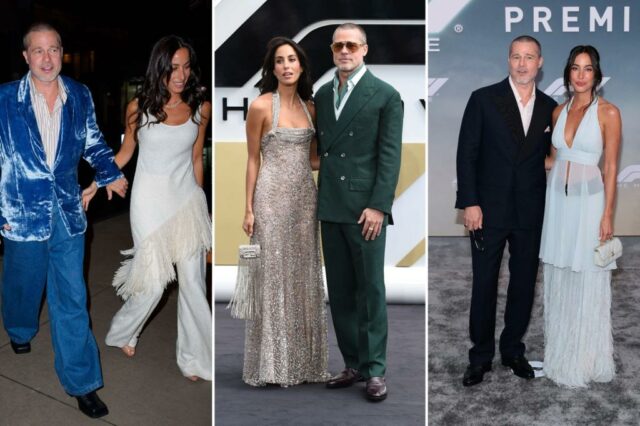 Como Brad Pitt e a garota, Ines de Ramon, eles nivelaram seu jogo de moda para uma viagem promocional "F1"

