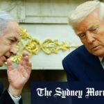 O ministro israelense de Israel, Benjamin Netanyahu, com Donald Trump em um trabalho oval em abril.
