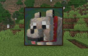 Como obter a foto do Dennis no Minecraft Uma parede de bloqueio de 3x3 isolada para fazer uma imagem 3x3 (imagem via Sportskea Gaming || Mojang Studios)