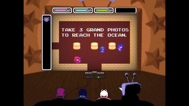 Dica: a planta pontiaguda é armazenada na floresta. Não Rose, mas Thorns segura o amor (imagem através de Toby Fox || YouTube/Go Galactic!) 