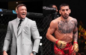 Conor McGregor reagiu ao objetivo de aposentadoria de Ilia Topuria do MMA até os 30 anos: “O combate foi muito fácil para mim” Conor McGregor reagiu ao objetivo de aposentadoria de Ilia Topuria do MMA até os 30 anos: "O combate foi muito fácil para mim"