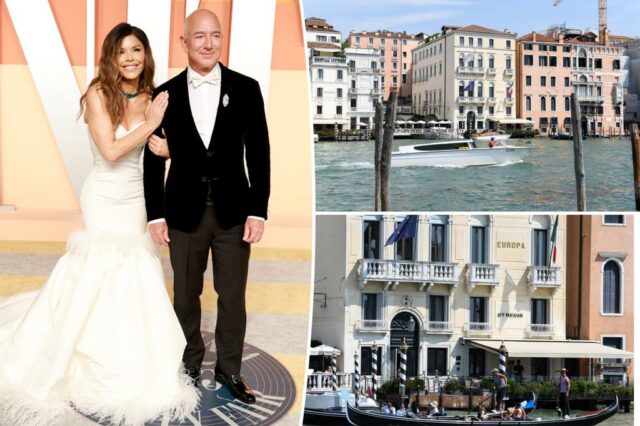 Convidados de "BOUTET" do Luxe Veneza Hotel para abrir espaço para Jeff Bezos e Lauren Sánchez

