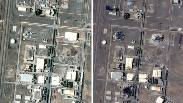 Dano dos Estados dos EUA à nananza iraniana, dispositivos nucleares de Isfahan capturados em pinturas de satélite

