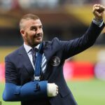 David Beckham foi retratado com um elenco de gesso antes de Inter Miami vs PSG no domingo