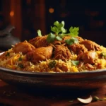 Delicioso jantar para sábado. Demos uma receita, você cozinha. Coroa no arroz