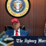 Trump na Força Aérea do Conselho Um depois de deixar a cúpula do G7 na manhã do Canadá.