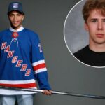 Malcolm Spence representa um retrato depois que ele foi nomeado pelos Rangers com 43. Choice Geral no segundo turno 2025 NHL 28 de junho de 2025.