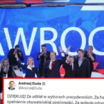 Duda parabeniza Nawrocki. Um erro e onda de comentários na web
