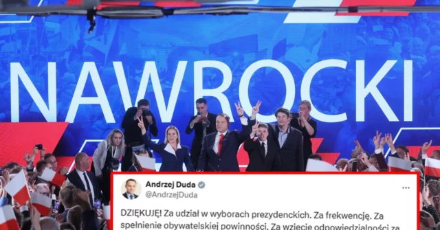 Duda parabeniza Nawrocki. Um erro e onda de comentários na web

