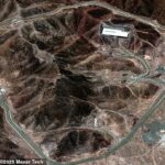 Esta imagem de satélite de dividendos fornecida pela Maxar Technologies mostra a instalação de Anruticamento de Fuel Fordw no Central Irã em 14 de junho de 2025. Lançado no início de 13 de junho de 2025