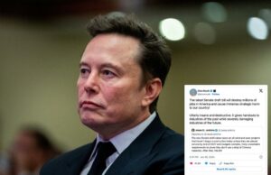 Elon Musk dobra as críticas do “Big Beautiful Bill” chamado “completamente louco” e “suicídio político” Elon Musk em uma reunião com os republicanos.