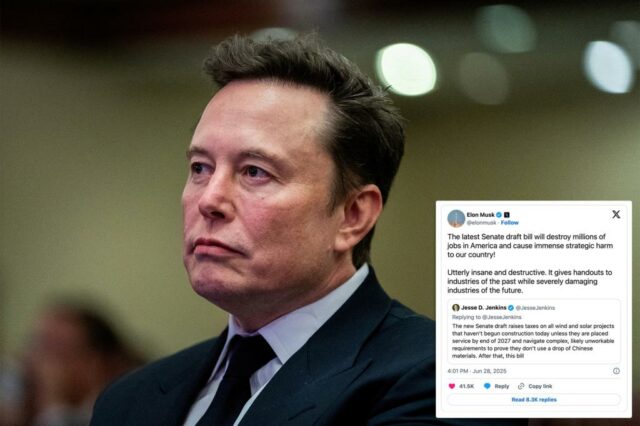 Elon Musk em uma reunião com os republicanos.