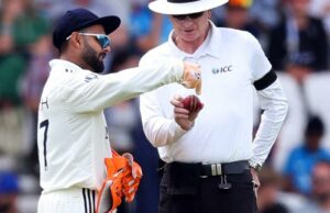 Eng vs. 1º teste: Rishabh Pant, repreendido pela ICC para exibir discordância na decisão do árbitro Eng vs. 1º teste: Rishabh Pant, repreendido pela ICC para exibir discordância na decisão do árbitro