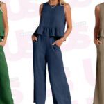 Este conjunto correspondente que os compradores chamam de 'legal e Brezy', faça a melhor viagem 'se ajustar para