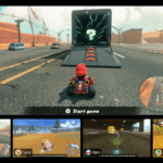 Nintendo Switch 2 GameChat Display com Mario Kart World