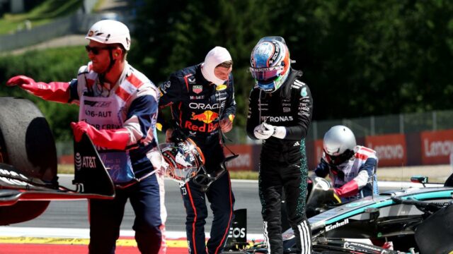 F1 2025: Apologic Antonelles recebeu queda de queda de Silverstone Grid por um acidente com Verstappen na Áustria

