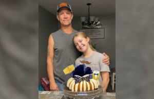 Filha de 10 anos, 10 anos, salva a vida de seu pai depois de um infortúnio sangrento no rio Raging: “Eu estava desamparado e sem esperança” Pai e filha com massa por ocasião do dia dos pais.