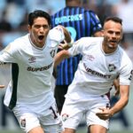 Germán Cano (L.) comemora durante a partida de Fluminense Milan em 30 de junho de 2025.