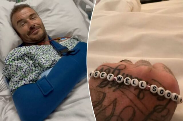 Foto do Hospital David Beckham publicado por Victoria depois de revelar duas décadas da lesão

