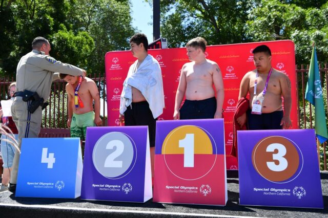 O atleta de 16 anos, Connor Guglielmino, o Volador de 16 anos, aparecerá no sábado, 28 de junho de 2025, na Universidade de Santa Clara, em Santa Clara, Califórnia, na Universidade de Santa Clara, em Santa Clara, Califórnia, na Universidade de Santa Clara, em Santa Clara, Califórnia, no evento de 50 metros -presença. (Jose Carlos Fajardo/Bay Area News Group)