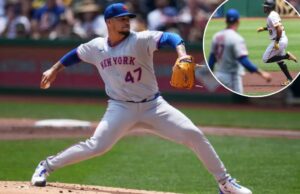 Frankie Montas de Meta bateu quando os medos retornaram Frankie Montas Pitch durante o Mets Pirates Match 29 de junho de 2025.