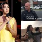 Frete Noa Argamani Refém aos "fãs terroristas" que a aprisionaram, outros na coleção dos fundos gritando "Hamas está chegando"