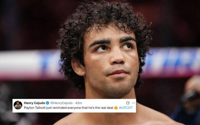 Reações do ventilador. (Captura de tela cortesia: @UFC em x)