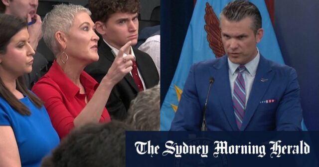 Hegseth é troca com um repórter da Fox News

