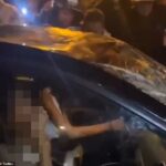 Horror de assalto sexual em Paris após a vitória na Liga dos Campeões do PSG: imagens chocantes mostram um enorme ambiente mobic assustou o carro feminino e as janelas esmagadoras quando outras vítimas descrevem a violência sexual