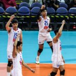 Infelizmente, os homens Pilipinas durante o último dia de convites perante o Campeonato Mundial dos Men do FIVB.