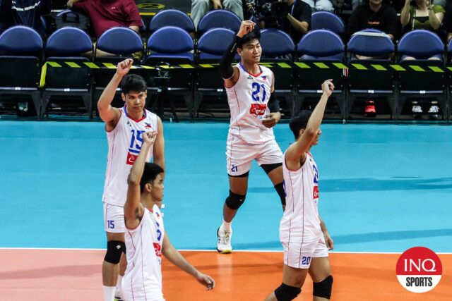 Infelizmente, os homens Pilipinas durante o último dia de convites perante o Campeonato Mundial dos Men do FIVB.