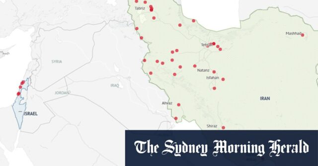 Israel, conflito iraniano: dez mapas de rastreamento de sites de núcleos, alvos e bases militares dos EUA

