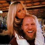 Haskell e Chloe, 37, filha dos apresentadores de TV Richard Madeley e Judy Finnigan, separados em 2023 após cinco anos de casamento