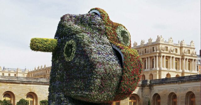 Jeff Koons Outdoor Sculpture 'Rocker Divided' vai ancorar o novo edifício de lacma

