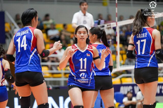 Jia de Guzman, de Pilipinas, durante a final da Copa das Nações AVC contra o Vietnã.