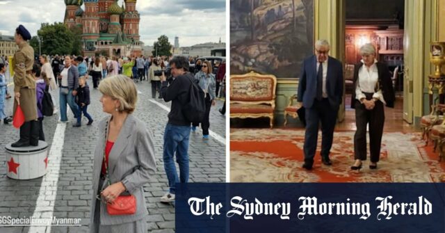 Julie Bishop, as autoridades de negócios estrangeiras do sul da Rússia na semana passada para se reunir com os funcionários dos anciãos do governo de Putin. 