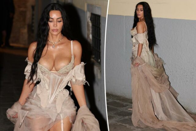 Kim Kardashian está desmoronando em roupas íntimas antes de Lauren Sánchez e o Clow Jeff Bezos

