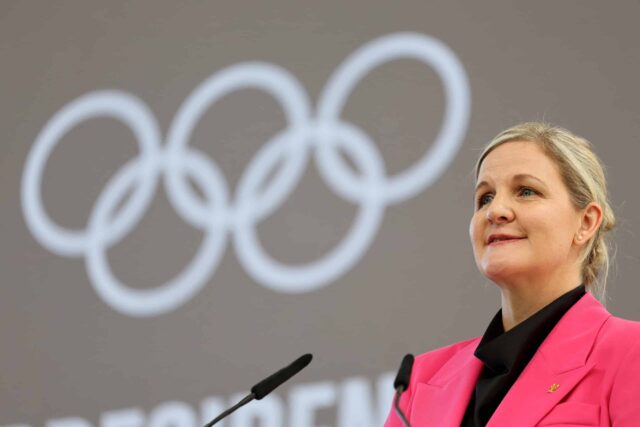 Olimpíadas - Kirsty Coventry Novo Presidente do Comitê Olímpico Internacional - sede do COI, Lausanne, Suíça - 23 de junho de 2025 Novo presidente do COI Kirsty Coventy Reuters Cerimônia da Reuters