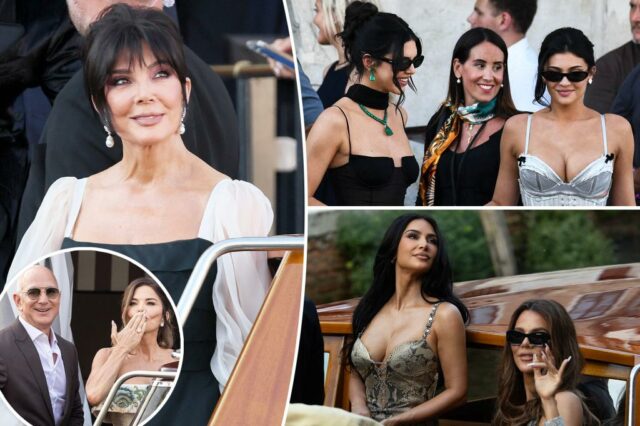 Kris Jenner pressionou o convite de Khloé Kardashian, Kendall e Kylie para Jeff Bezos, o casamento de Lauren Sánchez

