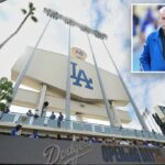 Dia de abertura de Los Angeles Dodgers no Dodger Stadium.
