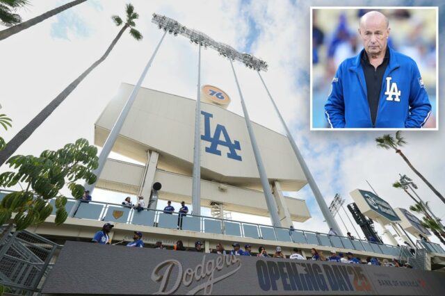 Dia de abertura de Los Angeles Dodgers no Dodger Stadium.