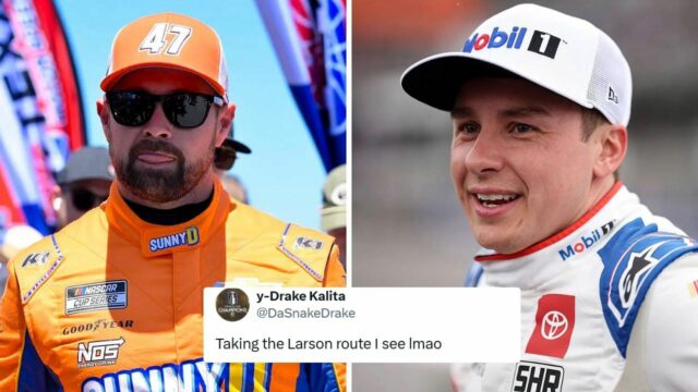"Larson Route": fãs, ex -Ricky Stenhouse Jr., que se juntou a Christopher Bell para a corrida de Atlanta

