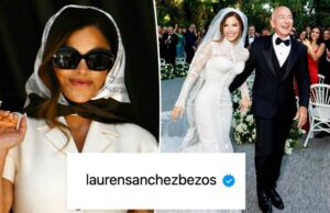 Lauren Sánchez muda seu nome, Wipes Instagram depois de se casar com Jeff Bezos em um casamento 50 milhões de dólares Lauren Sanchez e Jeff Bezos em trajes de casamento.