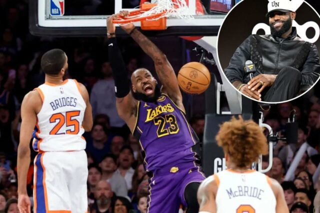 LeBron James está indo contra o Knicks na última temporada.